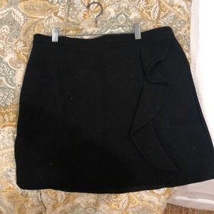 J Crew black wool skirt